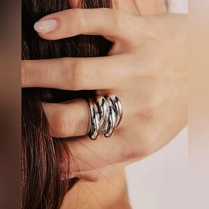 Free People Silver Statement Ring